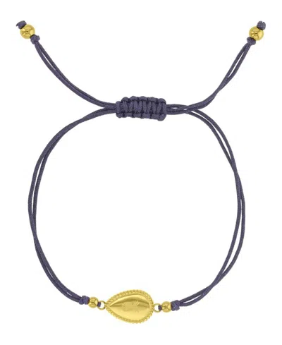 Roxy Waterproof Yellow Pineapple Teardrop Charm Adjustable Bracelet In Blue