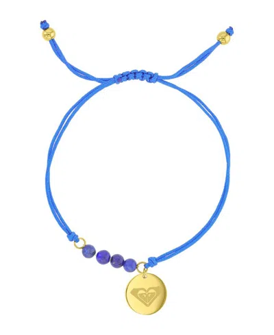 Roxy Waterproof Yellow Rd Heart Charm Labradorite Adjustable Bracelet In White