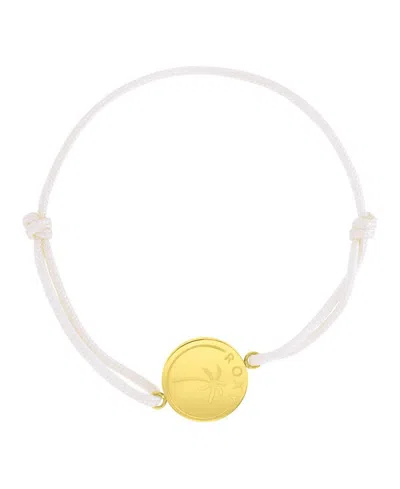 Roxy Waterproof Yellow Rd Heart Palm Tree Pattern Charm Adjustable Bracelet