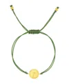 Roxy Waterproof Yellow Rd Palm Tree Pattern Charm Adjustable Bracelet In Transparent