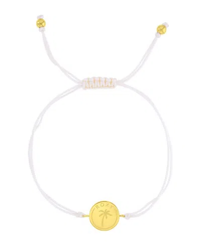 Roxy Waterproof Yellow Rd Palm Tree Pattern Charm Adjustable Bracelet In Transparent