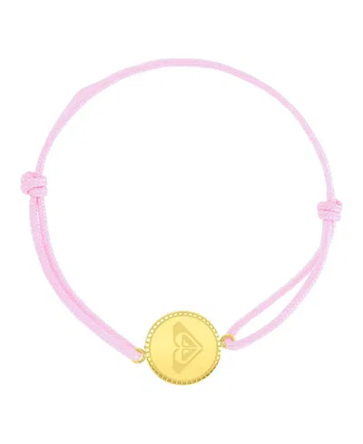 Roxy Waterproof Yellow Rd Triangluar Heart Charm Adjustable Bracelet In Purple