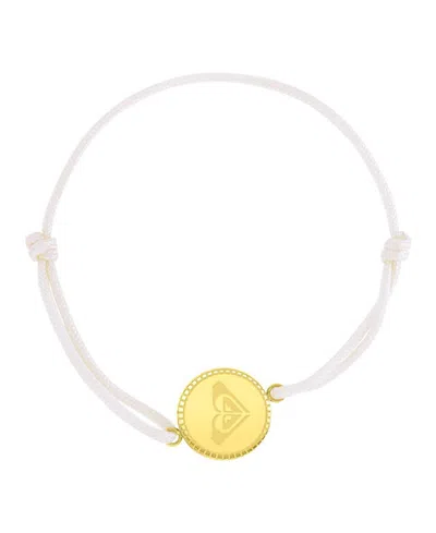 Roxy Waterproof Yellow Rd Triangluar Heart Charm Adjustable Bracelet In Red
