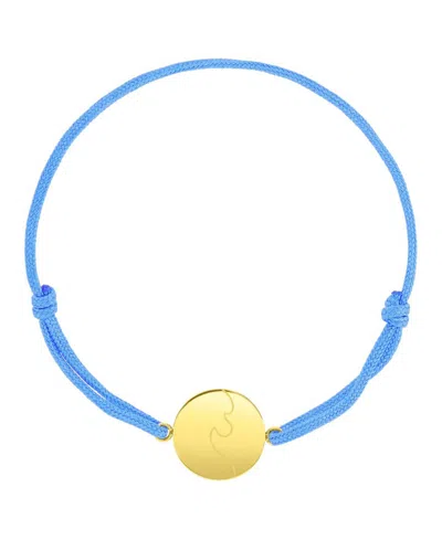 Roxy Waterproof Yellow Rd Wave Charm Adjustable Bracelet In Pattern