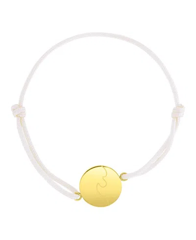 Roxy Waterproof Yellow Rd Wave Charm Adjustable Bracelet In White