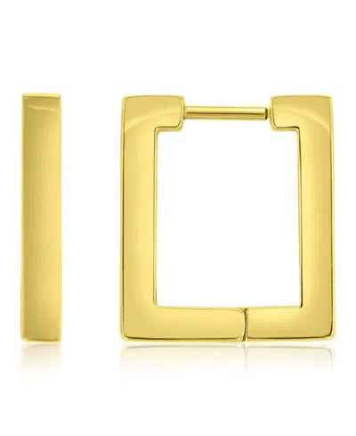 Roxy Waterproof Yellow Rectangle Huggie Earrings In Purple
