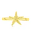 Roxy Waterproof Yellow Star Fish Beads Ring In Gold