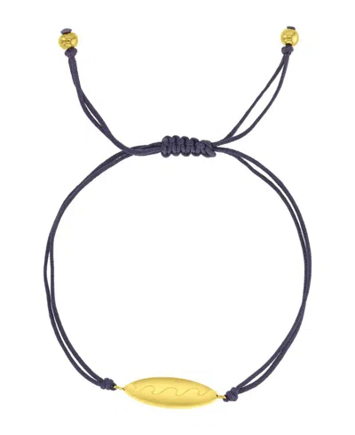 Roxy Waterproof Yellow Surfboard Beads Adjustable Bracelet In Blue