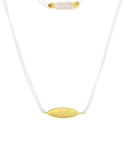 Roxy Waterproof Yellow Surfboard Beads Adjustable Necklace In Gold