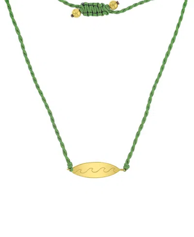 Roxy Waterproof Yellow Surfboard Beads Adjustable Necklace In Red