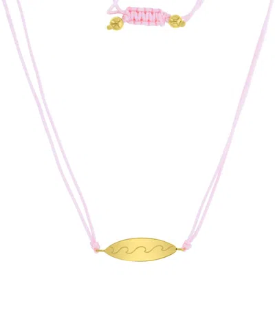 Roxy Waterproof Yellow Surfboard Beads Adjustable Necklace In Transparent
