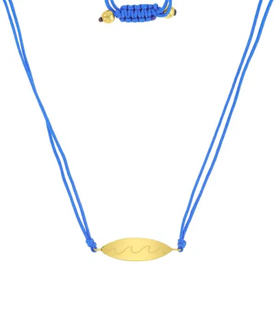 Roxy Waterproof Yellow Surfboard Beads Adjustable Necklace In White