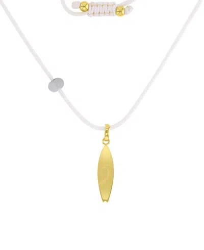 Roxy Waterproof Yellow Surfboard Labradorite Adjustable Necklace In Green