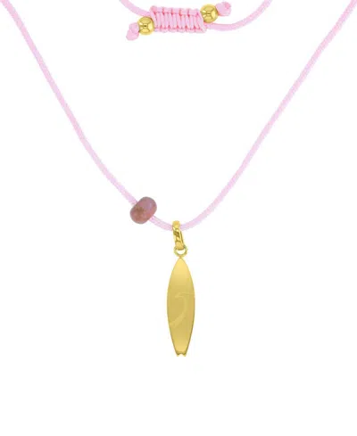 Roxy Waterproof Yellow Surfboard Labradorite Adjustable Necklace In Neutral
