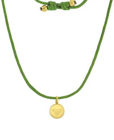 Roxy Waterproof Yellow Triangle Heart Beads Adjustable Necklace In Pattern