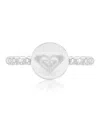 Roxy Waterproof Yellow Triangular Heart Beads Ring In Neutral