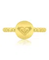Roxy Waterproof Yellow Triangular Heart Beads Ring In Orange