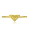 Roxy Waterproof Yellow Triangular Heart Ring In Green