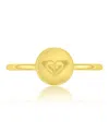 Roxy Waterproof Yellow Triangular Heart Ring In Neutral