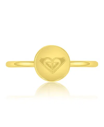 Roxy Waterproof Yellow Triangular Heart Ring In Neutral