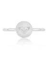 Roxy Waterproof Yellow Triangular Heart Ring In Orange
