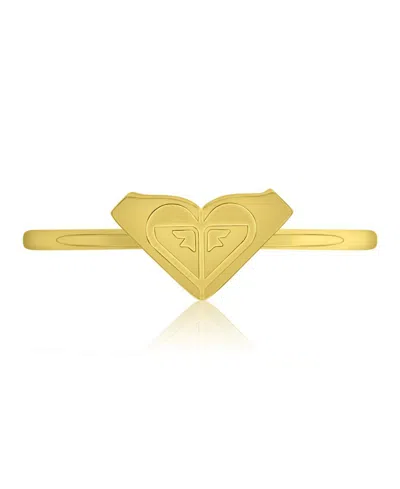 Roxy Waterproof Yellow Triangular Heart Ring In Orange