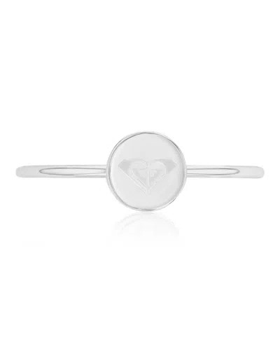 Roxy Waterproof Yellow Triangular Heart Ring In Metallic