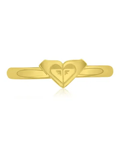Roxy Waterproof Yellow Triangular Heart Toe Ring In Gold