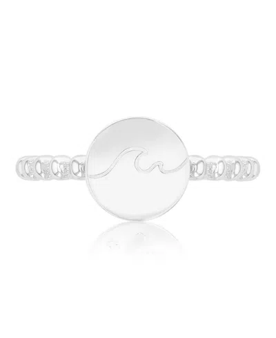 Roxy Waterproof Yellow Wave Beads Ring In Metallic