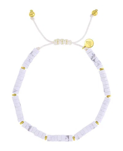 Roxy Waterproof Yellow White Turquoise Marble Adjustable Bracelet