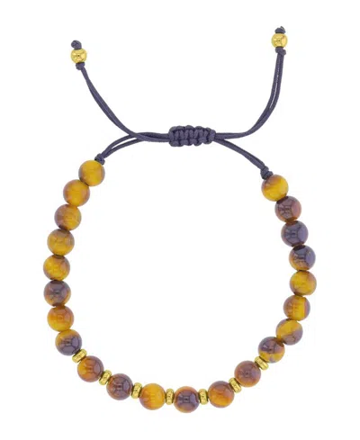 Roxy Waterproof Yellow Yellow Tiger Eye Adjustable Bracelet In Multi