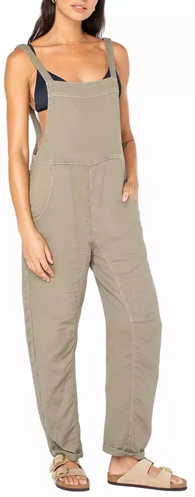 Roxy Wave Of My Dreams Overalls In Vetiver In Neutral