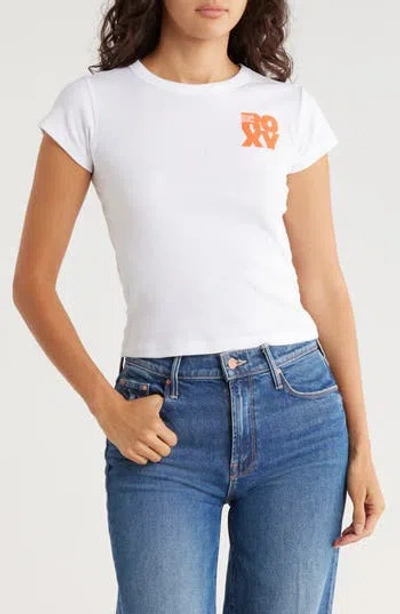Roxy Wave Rib T-shirt In White