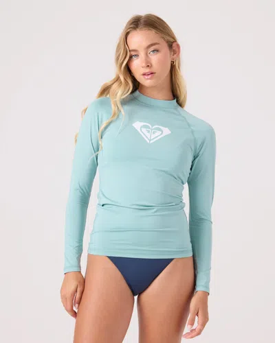 Roxy Whole Hearted Long Sleeve Rashguard In Blue