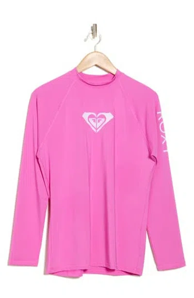 Roxy Whole Hearted Long Sleeve Rashguard In Rosebud