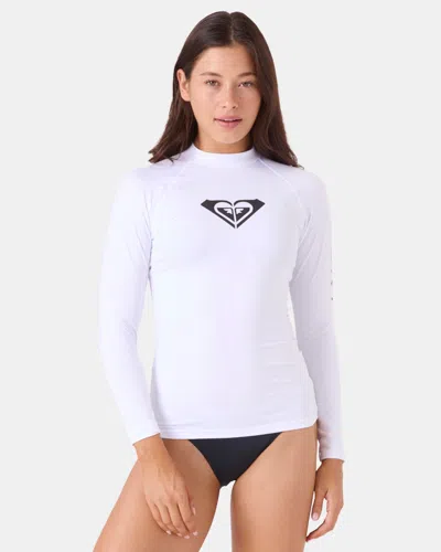 Roxy Whole Hearted Long Sleeve Rashguard In White