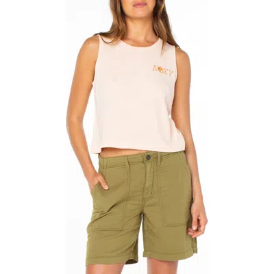 Roxy Wildflower Cotton Graphic Tank In Orange