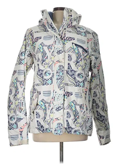 Pre-owned Roxy Windbreaker Jacket In White