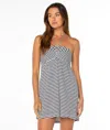 Roxy Windspun Stripe Cotton Blend Halter Minidress In Multi