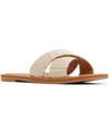 Roxy Andreya Raffia Slide Sandal In Beige