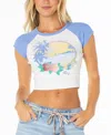 Roxy Around The Beach Tee In Blue