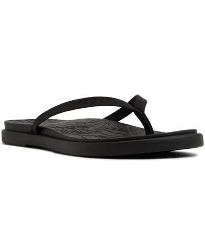 Roxy Women's Calabasas Round Toe Flat Sandals In Black