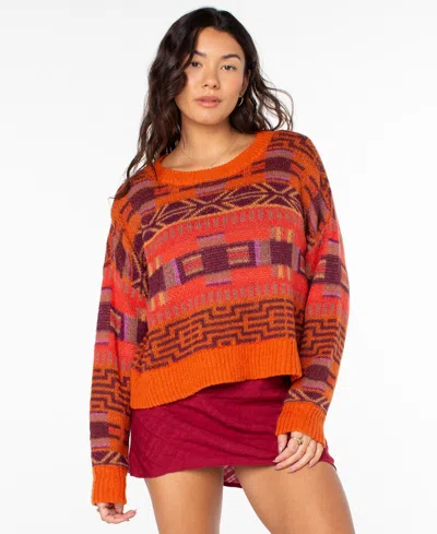 Roxy Women's Free Spirit Long-sleeve Sweater In Red