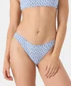 Roxy Hazy Dazy Scoop Moderate Bikini Bottom In Blue
