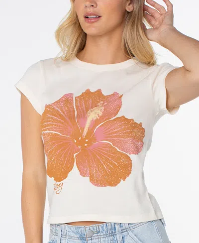 Roxy Women's Hibiscus Print Crewneck T-shirt In Multi