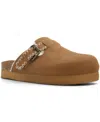Roxy Honey Clog Womens Faux Fur Lined Faux Fur Clogs In Light Brown