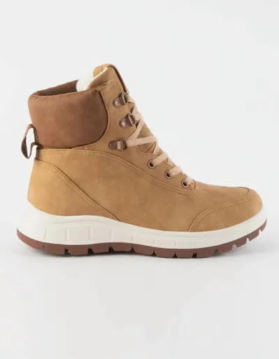 Roxy Women's Karmel Lace-up Boots In Tan In Brown
