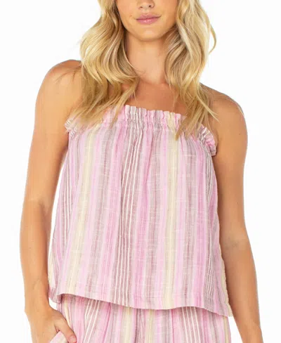 Roxy Women's Let's Get Away Striped Pull-on Top In Multi
