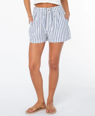 Roxy Women's Mavericks Pinstripe Shorts In Blue