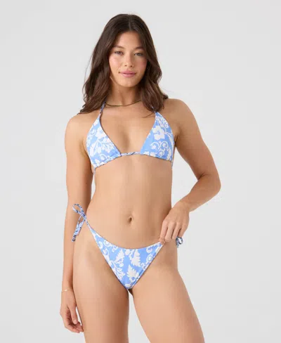 Roxy Women's Printed Tie-sides Hipster Swim Bottoms In Blue